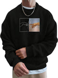VINTPRINT Men's Crewneck Graphic Sweatshirt