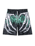 SHENHE Y2K Goth Skeleton Graphic Shorts