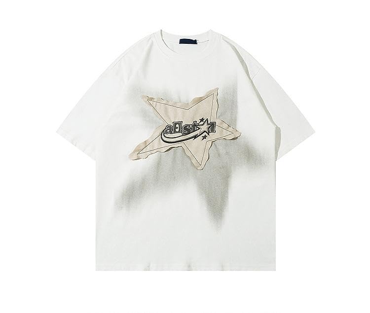 Y2K Retro Graphic Tee Oversized Unisex (White XL)
