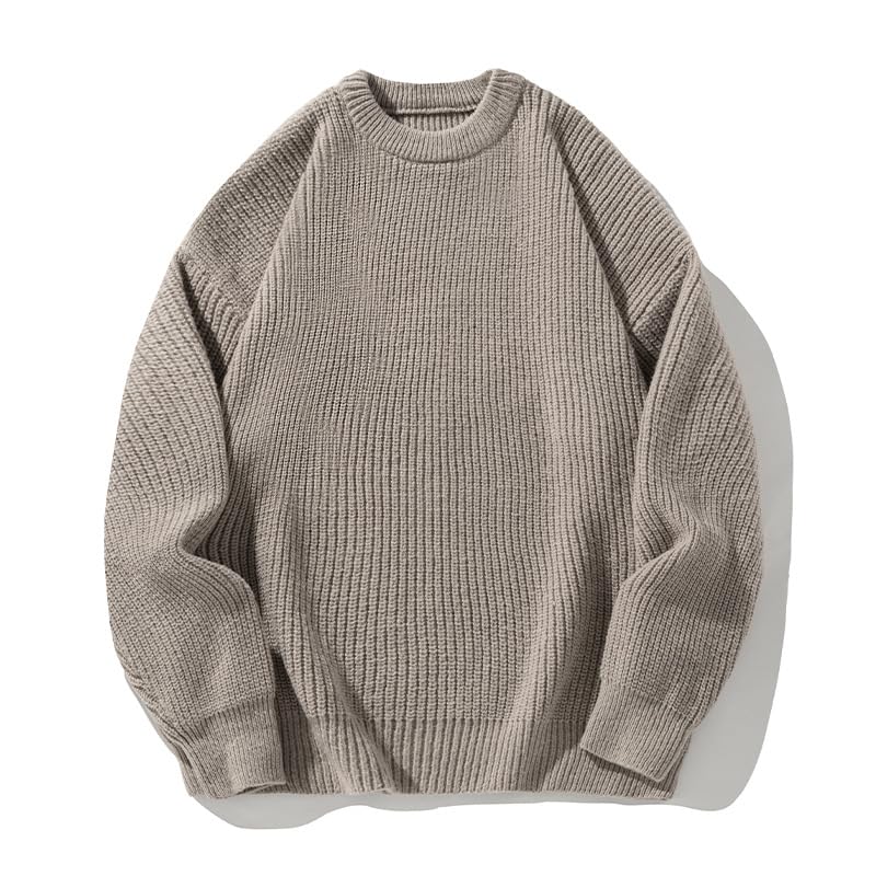 Retro Grandpa Crewneck Sweater - Knitted Y2K Pullover